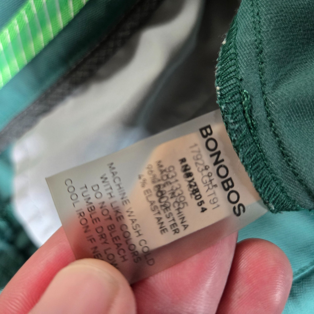 Bonobos Golf Pants Mens 36x32 Green Athletic Fit Performance Stretch Straight - Picture 10 of 13